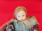 Vintage Dollhouse Miniature Bisque Head Victorian Girl Doll 1 12 Scale