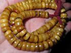 Nepal Tibet Buddhist 108 Button Shaped Milky Yak Bone Mala Prayer Beads  u4 