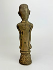 African 8  Bronze Sculpture Of Seated Figure Benin Nigeria   