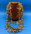 Gh jh Necklace Vtg Statement Heavy 1  Lb Long Rutilated Golden Quartz Stones