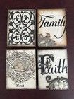 New Sid Dickens Nest T-370 Retired Memory Block Tile Word Art Love Family Wall