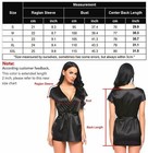 Women Lingerie Robe Satin Lace Trim Sexy Kimono Robes With Inside Ties Sleepwear
