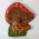 Set Of Three Vintage 1975 Duncan Ceramic Products Mushroom Boho 70s Wall Art