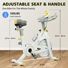 Indoor Exercise Bike Stationary - Silent Belt Drive  Adjustable Seat  Lcd Monito