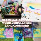 Spray Chalk Set 6 Color Washable Sidewalk Chalk Spray Paint Vibrant Color Chalk