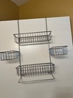 Over The Door Hanging Shower Caddy   Silver