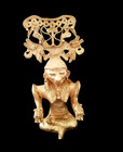 Pre-colombian-tumbaga-giant Snake Tairona Shaman