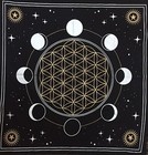 Phases Of Moon Sun Altar Cloth Tarot Witchcraft Card Square 24x24  Table Napkin