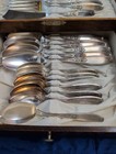 Ambassador 1847 Rogers Bros Silverplate Flatware 34 Pc W  Chest   Sterling Spoon