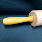 New unused 18  Grey white M  lange Marble Rolling Pin Wood Handles 