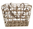 Open Weave Seagrass   Rope Basket Tote Magazine Rack Holder With Handles