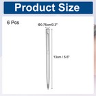 Slim Metallic Ballpoint Pen  6pcs Black Ink 1mm Medium Point Pen  Silver Tone