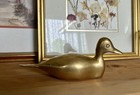 Vintage Solid Brass 8    Duck Decoy