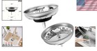Modern Chrome-plated Kitchen Sink Strainer   Stopper 2-pack For 3 2 Inch Drains