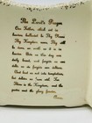 Vintage Planter Scroll With Passage Written In 24k Gold Made In Usa Lords Prayer