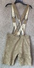Landhaus Oktoberfest Bavarian Lederhosen Hotpants Brown Suede Size 46 Waist 34