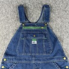 Liberty Overalls Bib Shortalls Mens 34 Blue Denim Cutoff Frayed Hem Workwear