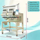 Kilo Dual Head  15-needle Commercial Embroidery Machine With 10  Touch Screen