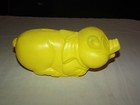 Vintage Toy  1970s Yellow Plastic Pig Bank