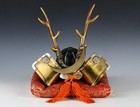 Japanese Samurai Helmet -yamanaka Shikanosuke Kabuto- Golden Colored  