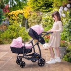 Joie Evalite Twin Dolls Pram   9 Play Modes Foldable Pink   Black Toy Stroller