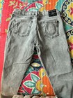 True Religion Womens Slim Straight Gray Denim Jeans Mid Rise Light Wash 