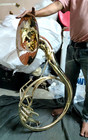 Sousaphone  16 bell Size Tuba Gold Polish Made Of Pure Brass case Box  Free Ship