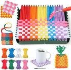 Potholder Weaving Loom Kit With 224 Loops Diy Craft For Kids Ages 6-12