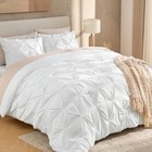 California King Comforter Set  3-piece Pinch Pleat Bedding  Oversized Soft Down
