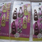 6 Goody Reversible Double Sided Snap Hair Clips Flowery   Solid Brown White