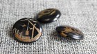 Lot Antique Vtg  Buttons Etched Tole  1328-f