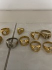 14 Assorted Plated Brass Ring Mounting Settings 