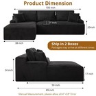 108  Boneless Sofas L-shaped Corduroy Cloud Couches Comfysectional Compression