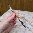 Japanese Antique Signed Pipe Silver Niello Gold   Bamboo - Meiji Superb C19th