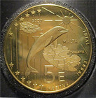 Malta-2004-5 Euro-brass Pattern Coin- Dolphin-only 3 500 Minted-br x-pn9  Gnm 2