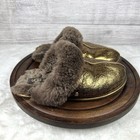Ugg Womens Scuffette Ii Metallic Sparkle Bronze Slippers Shoes Size 7 Eu 38