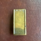 Antique Brass Pocket Match Safe Vesta Case Smooth Slide Mechanism Vintage Workin
