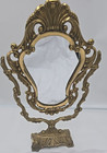 Antique Brass Rococo Art Nouveau Beauty And The Beast Heavy Vanity Mirror 19 