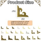 46pcs Metal Book Corner Protector Bronze Guard Edge Cover Triangle Carved Decor