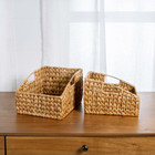 Havanah Hand-woven Wicker Baskets Set Of 2 With Handles For Home Decor