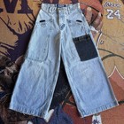 Vintage 90s Lee Pipes Wide Leg Baggy Denim Jeans Skate Bmx Youth Xs Kids Y2k