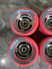 Set Of 8 Vintage Radar Devil Ray Pink Roller Derby Skate Wheels 94a 62mm