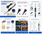 60w Electric Soldering Iron Kit Adjustable Temperature Welding Tool Set Eu us