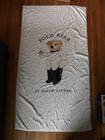 Vintage Polo Ralph Lauren Bear Beach Towel Lot Of 4 Sport Sit Down Martini Surf