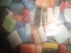 One Bag Of Bulk Mosaic Pieces Multi Colored Square Ceramic Art Crafts Great 