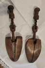 Vintage Wood Shoe Trees Stretchers Pair W  Screw Mechanism Adjusters