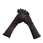 Purfun Little Girls Long Satin Gloves Kids First Holy One Size  Black