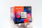 Sony 80 Minute Blank Media Minidisc 10-pack Color Collection Transparent Backs