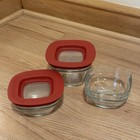 Rubbermaid Glass Food Storage Containers Lot  - 2 1 Cups  1 5 Cup   2 Lids