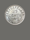 1917-c Newfoundland 25 Cents Silver Coin - Vf  very Fine  Condition